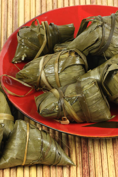 istock Traditional Chinese rice-pudding on Straw curtain 1051103336