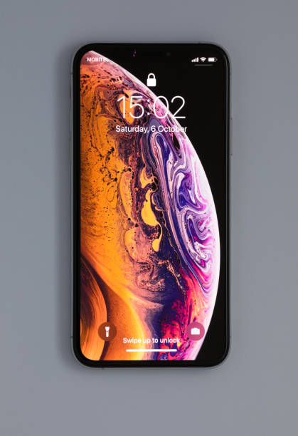 Iphone Xs Silver Stock Photo - Download Image Now - Lock, Smart Phone,  Computer Monitor - iStock