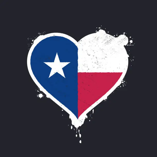 Vector illustration of Texas Heart