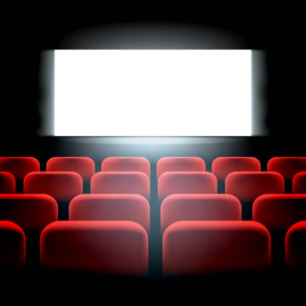 istock Movie cinema premiere screen with red seats 1051111172