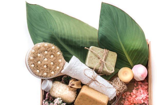 istock organic spa products in a wooden box 1051119338