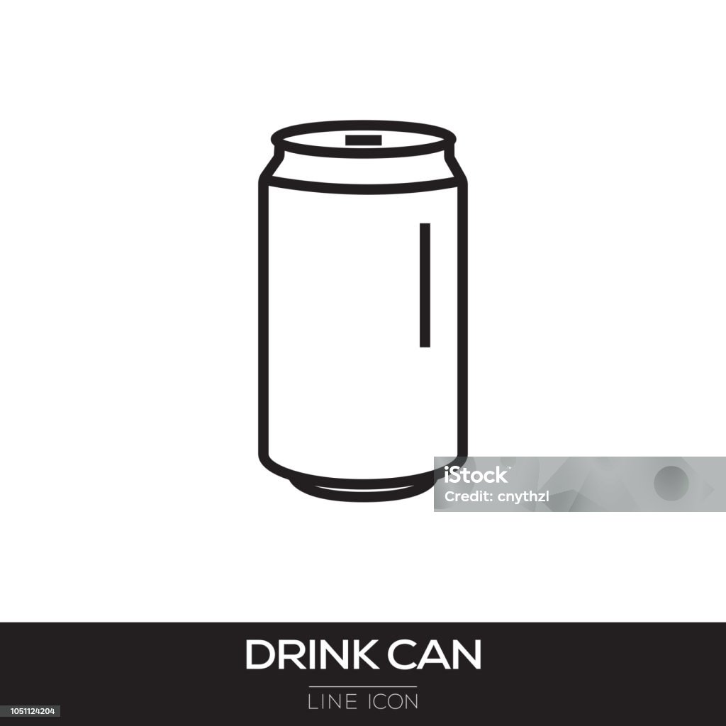 DRINK CAN LINE ICON Can stock vector