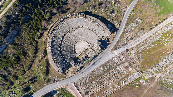 Perge Amphitheater Drone View