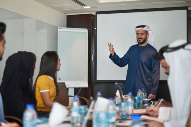 istock Arab businessman discussing with coworkers 1051135202