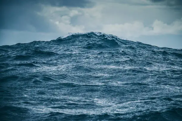 Photo of Rough ocean details: sea waves pattern