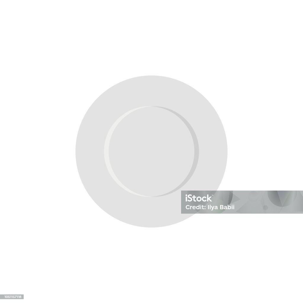 White plate. vector illustration Breakfast stock vector