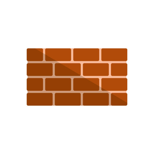 レンガのアイコン。ベクトル図 - brick single object solid construction material点のイラスト素材／クリップアート素材／マンガ素材／アイコン素材