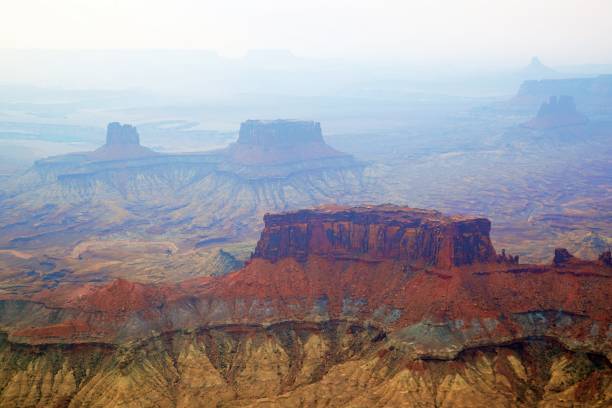 istock Aerial View Of Landscape With Mountain Range In Background 1051160904