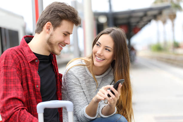 istock Couple talking about online content in a phone 1051175804