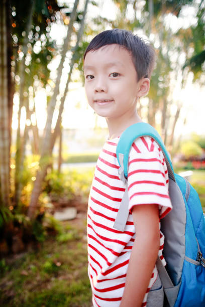 istock Boy outdoor with books 1051176842