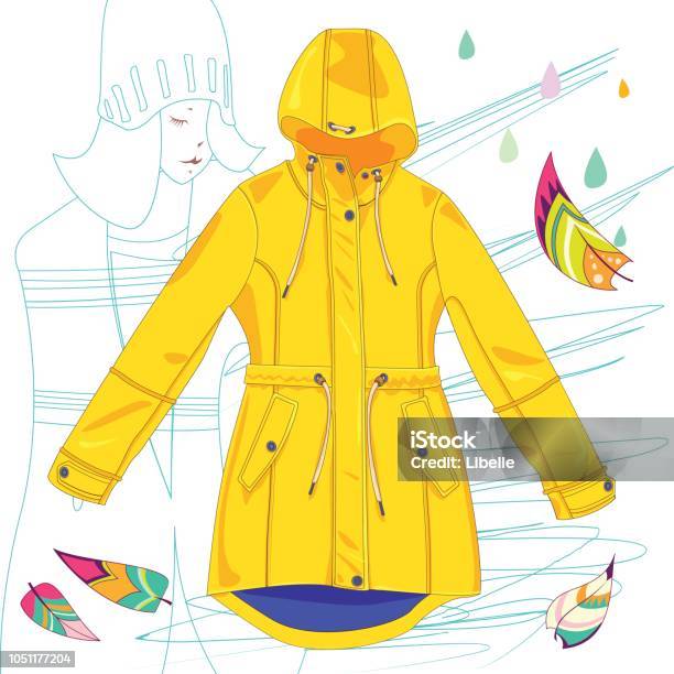 Raincoat Vector Stock Illustration - Download Image Now - Raincoat, Abstract, Art