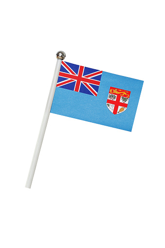 Flag of Fiji isolated on white background