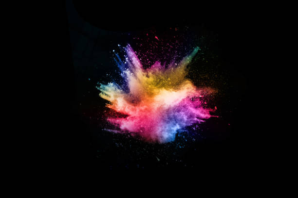 istock abstract colored dust explosion on a black background.abstract powder splatted background,Freeze motion of color powder exploding/throwing color powder, multicolored glitter texture. 1051180422
