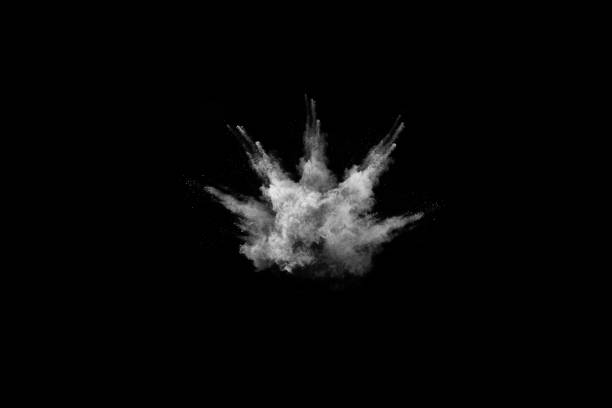istock White powder explosion on white background. Colored cloud. Colorful dust explode. Paint Holi. 1051180600