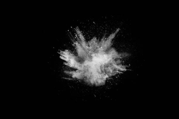 istock White powder explosion on white background. Colored cloud. Colorful dust explode. Paint Holi. 1051180724