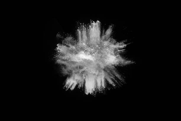 istock White powder explosion on white background. Colored cloud. Colorful dust explode. Paint Holi. 1051180726