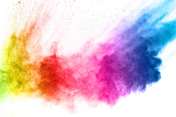 istock Colorful powder explosion on white background. Colored cloud. Colorful dust explode. Paint Holi. 1051181512