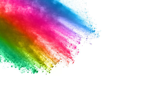 istock Colorful powder explosion on white background. Colored cloud. Colorful dust explode. Paint Holi. 1051181612