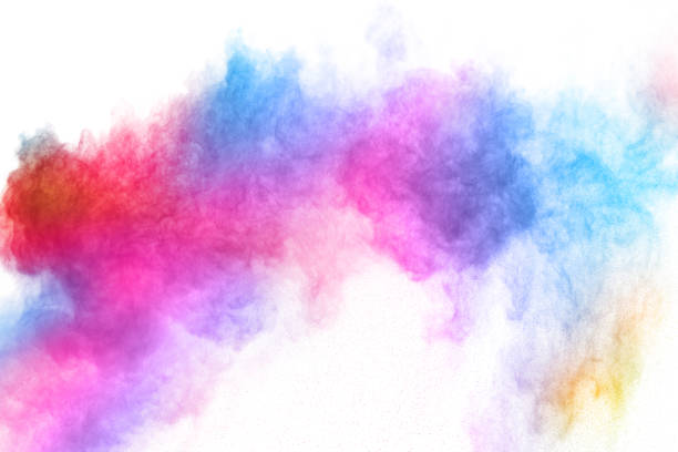 istock Colorful powder explosion on white background. Colored cloud. Colorful dust explode. Paint Holi. 1051181630