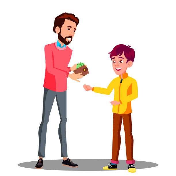 240 Parents Giving Money Illustrations & Clip Art - iStock | Business  funding by parents, Allowance