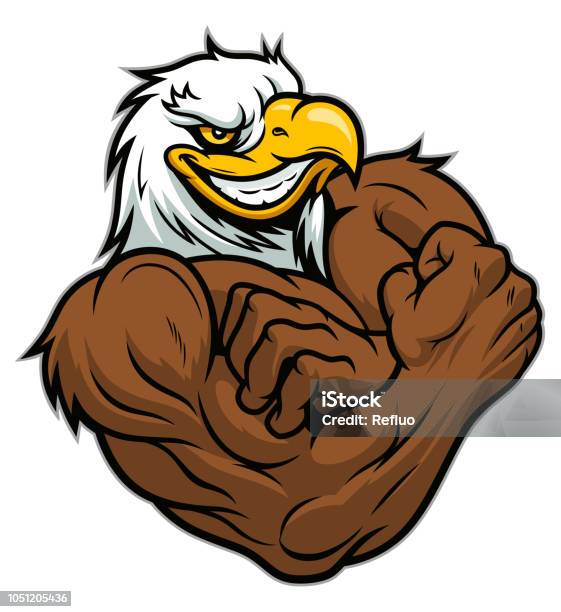 Forte Eagle Vecteurs libres de droits et plus d'images vectorielles de Aigle - Aigle, Musclé, Cartoon