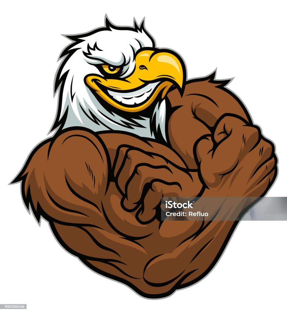 Bodybuilder Bird Strong Eagle Stock Illustration - Download Image Now - Eagle - Bird ...