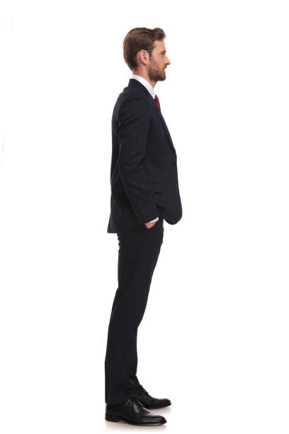 istock relaxed businessman standing and waiting in line 1051206296
