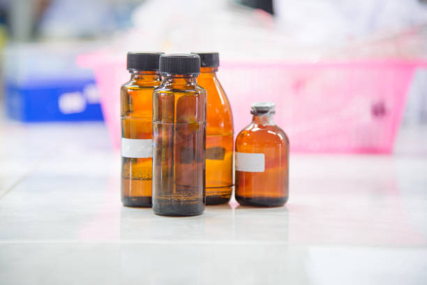 istock Blurred test tube in white laboratory concept. 1051210744