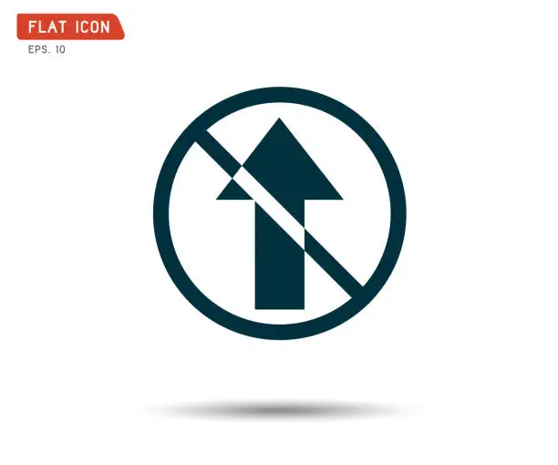 Vector illustration of Road sign icon, directional arrow logo, Vector illustration