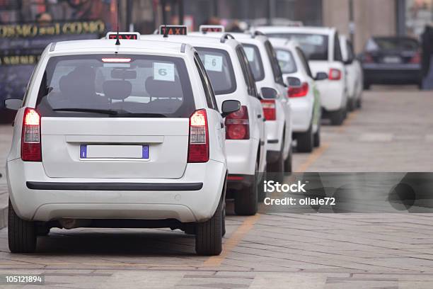 Taxi Queue With Copy Space Stock Photo - Download Image Now - Business, Car, City