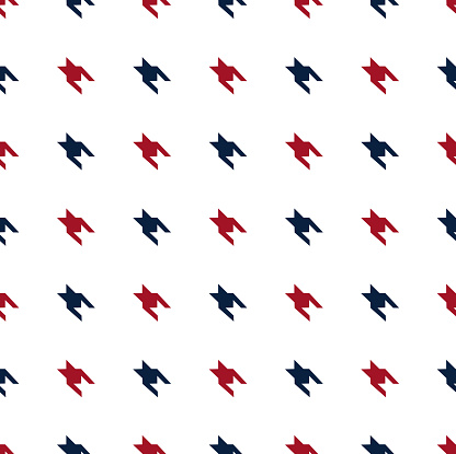 Houndstooth blue and red seamless pattern design.