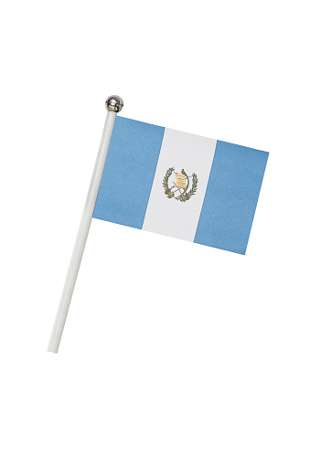 Flag of Guatemala isolated on white background