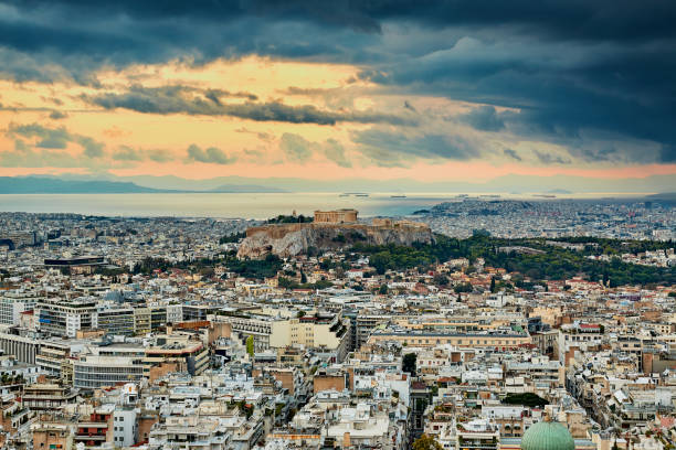 istock Acropolis of Athens Greece at cloudy sunset 1051231934