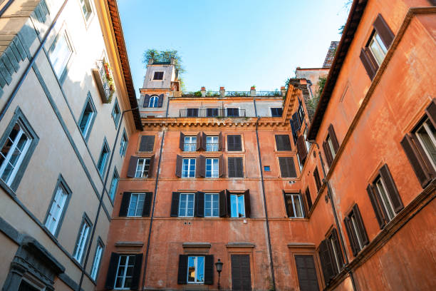 istock Low angle view of buildings in Rome, Italy 1051232862