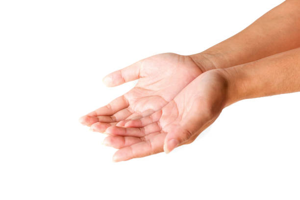istock Closeup image of beautiful woman's hands isolate on white background.Girl hands with beautiful manicure 1051233570