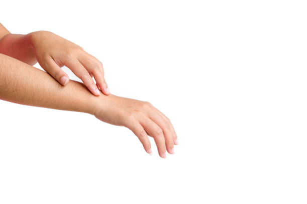 istock Closeup image of beautiful woman's hands isolate on white background.Girl hands with beautiful manicure 1051233580