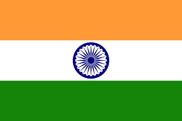 ilustraciones, imágenes clip art, dibujos animados e iconos de stock de vector bandera de la república de la india. proporción 2:3. la bandera nacional de la india. tricolor. - indian flag flag india indian culture