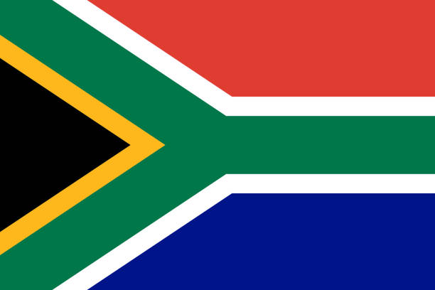 векторный флаг южноафриканской республики. пропорция 2:3. национальный флаг южной африки. - africa business cape town south stock illustrations
