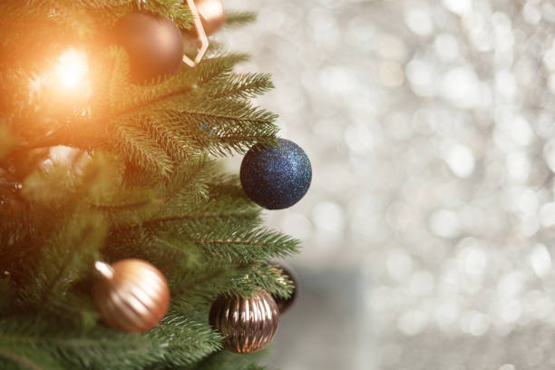 istock Christmas toys on the Christmas tree with a close angle 1051237236