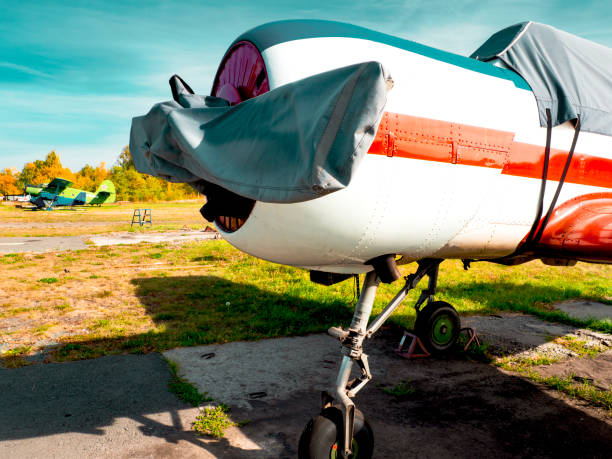 istock View of fast sport plane on the runway 1051241644