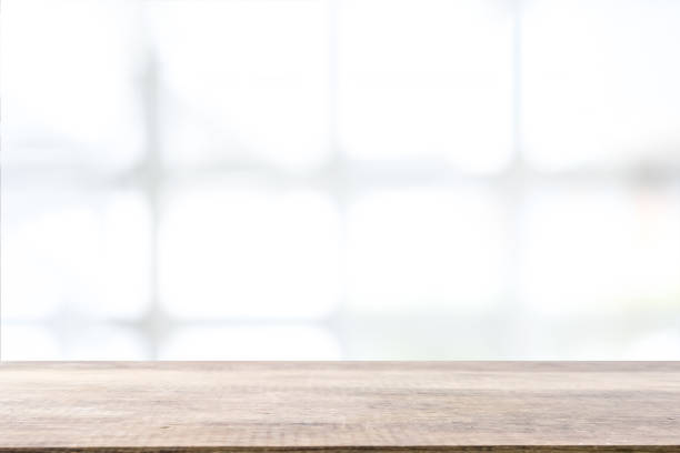 istock Empty wooden table and window room interior decoration background, product montage display,can be used for display or montage your products.Mock up for display of product. 1051243674