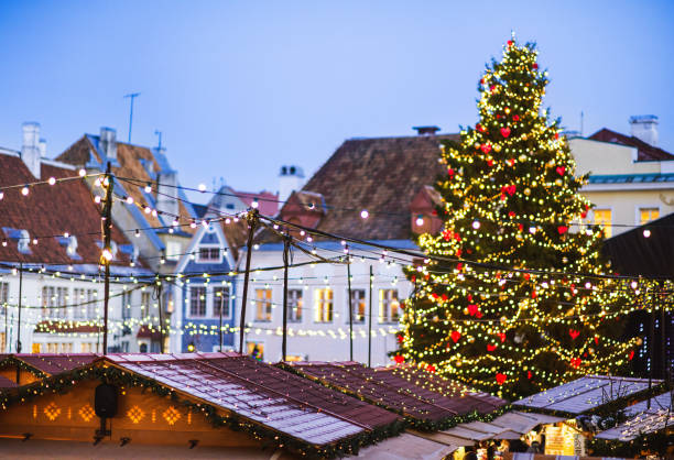 istock Christmas fair in Europe. Tallinn 1051251098