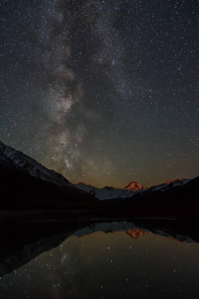 istock star milky way lake mountains reflection sky night 1051252630