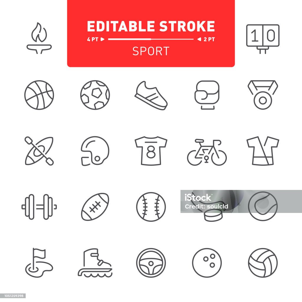 Sport Icons Sport, icon, icon set, scoreboard, editable stroke, outline, sports equipment Healthy Lifestyle stock vector