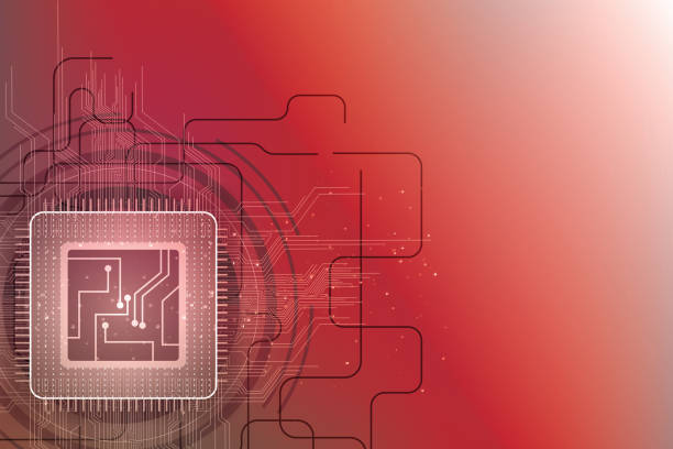Red Computer Circuit Background 150+ Red Circuit Board Texture Background Of Computer Motherboard Stock ...