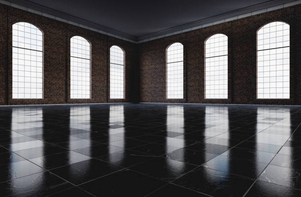 istock Warehouse indoor with clipping path on the windows area 1051262578