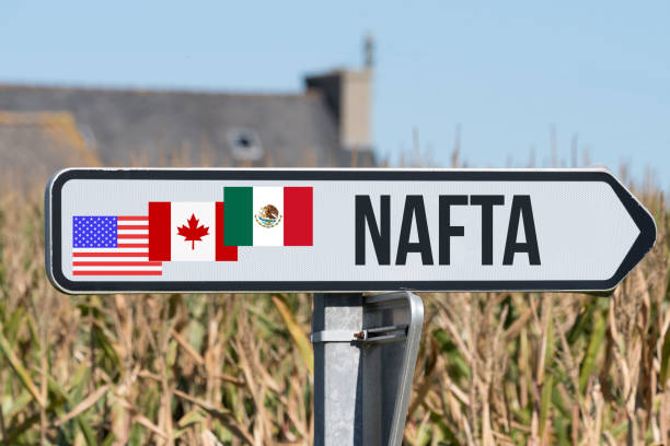 istock A sign points to NAFTA agreement between USA, Canada and Mexico 1051263024
