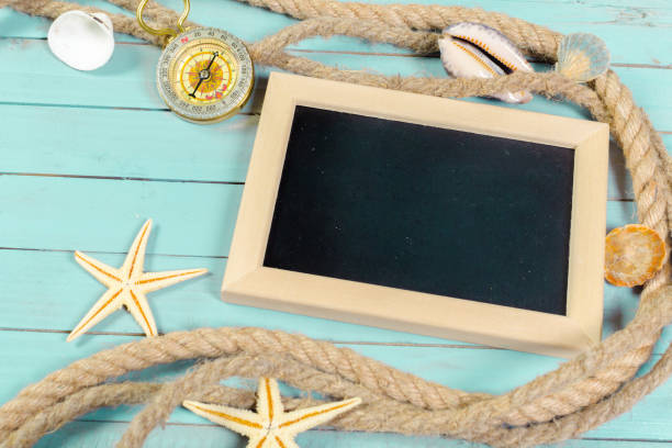 istock Small wooden framed blank blackboard for your design 1051263922