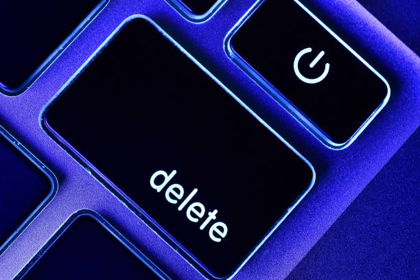 clavier - deleting photos et images de collection