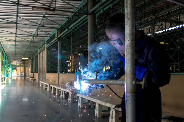 istock Welding steel and safety equipment. 1051283108
